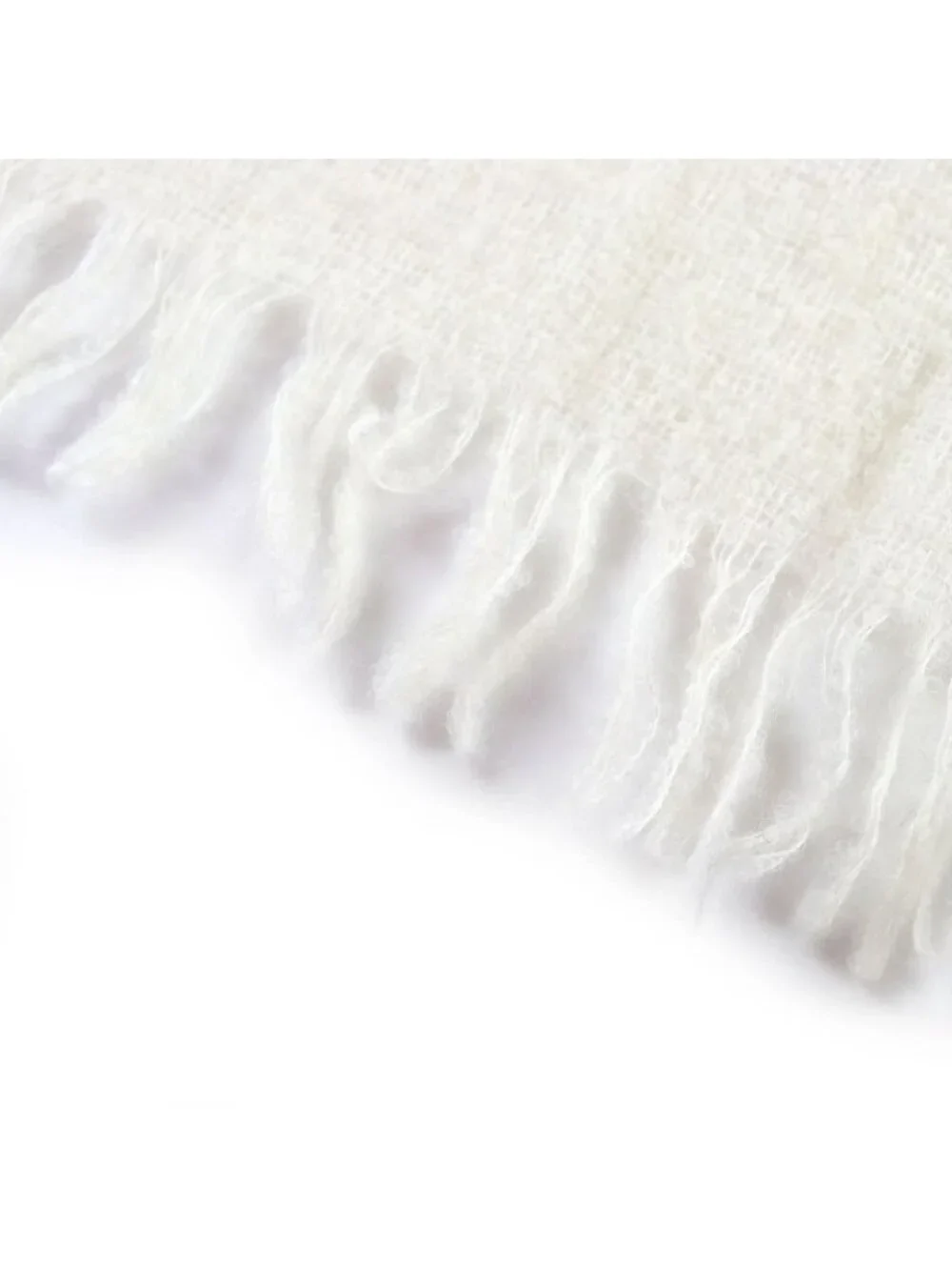Dior Denim Tears Homme Alpaca Logo Embroidery Border Pattern Shawl Scarf